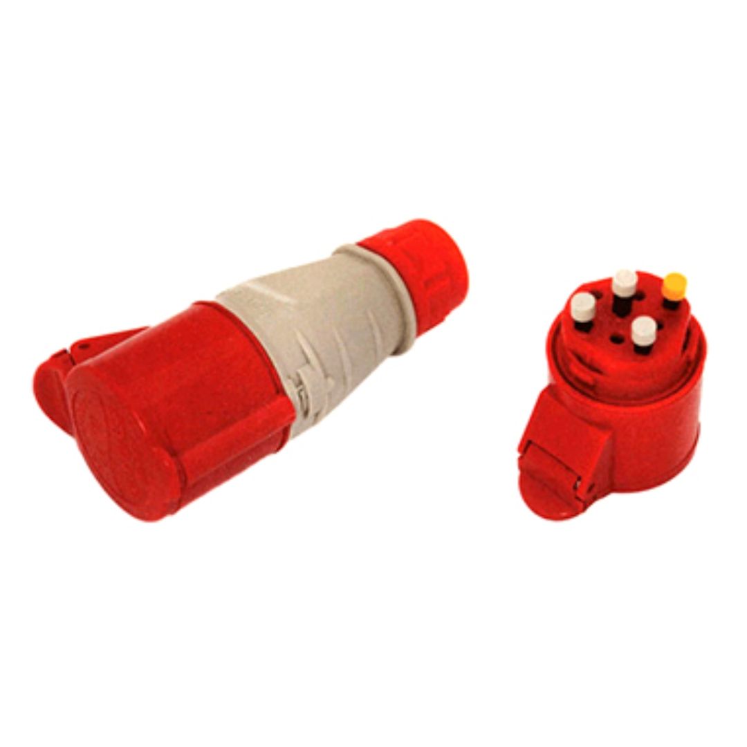 Силова розетка переносна 3Р+Z, 400В, 16А, IP44 безгвинтова