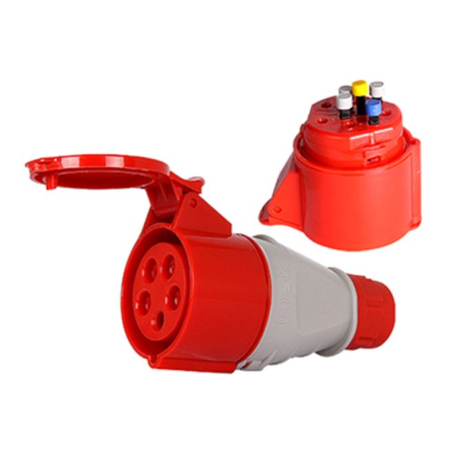 Силова розетка переносна 3Р+N+Z, 400В, 16А, IP44 безгвинтова