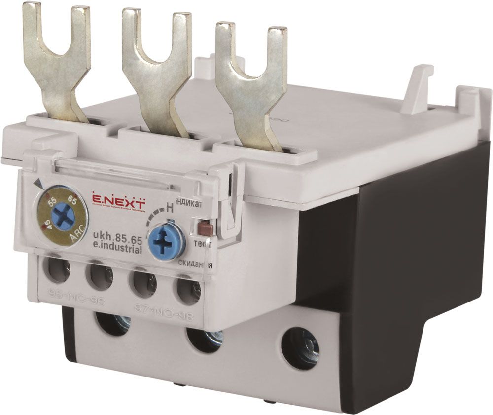 Теплове реле e.industrial.ukh.85.65, номін. струм 85А, діап. регул. 45-65 А