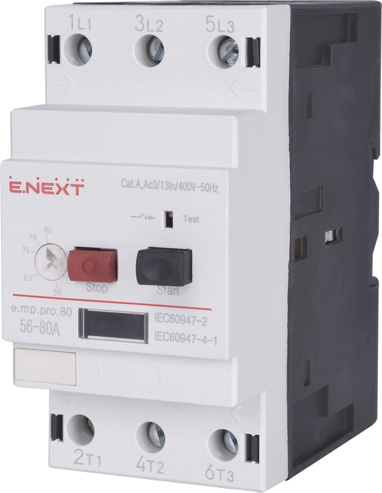 Автоматичний вимикач захисту двигуна e.mp.pro.80, 63-80А