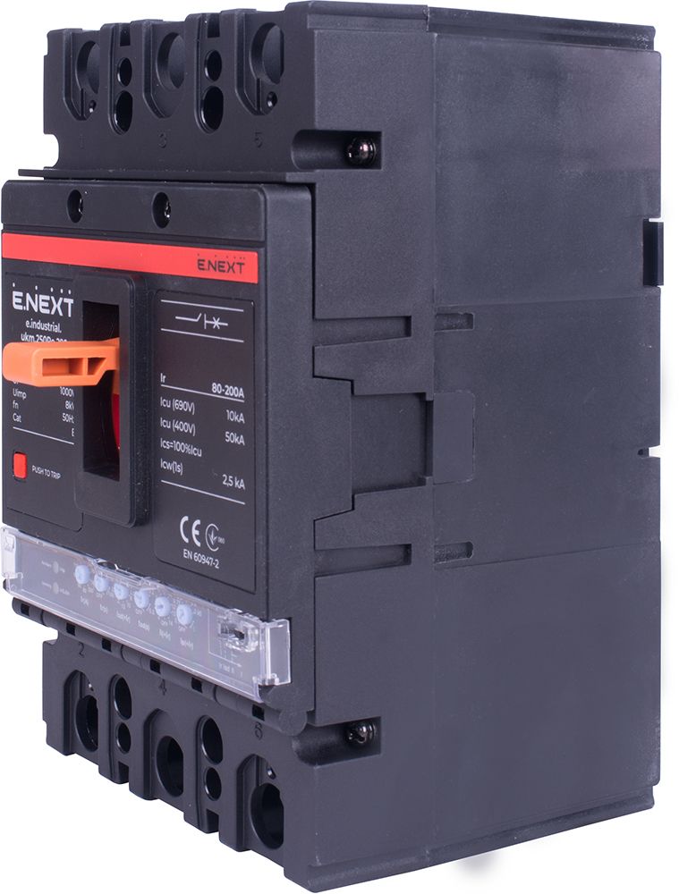 Силовий автоматичний вимикач e.industrial.ukm.250Re.200 з електронним розчіплювачем, 3р, 200А