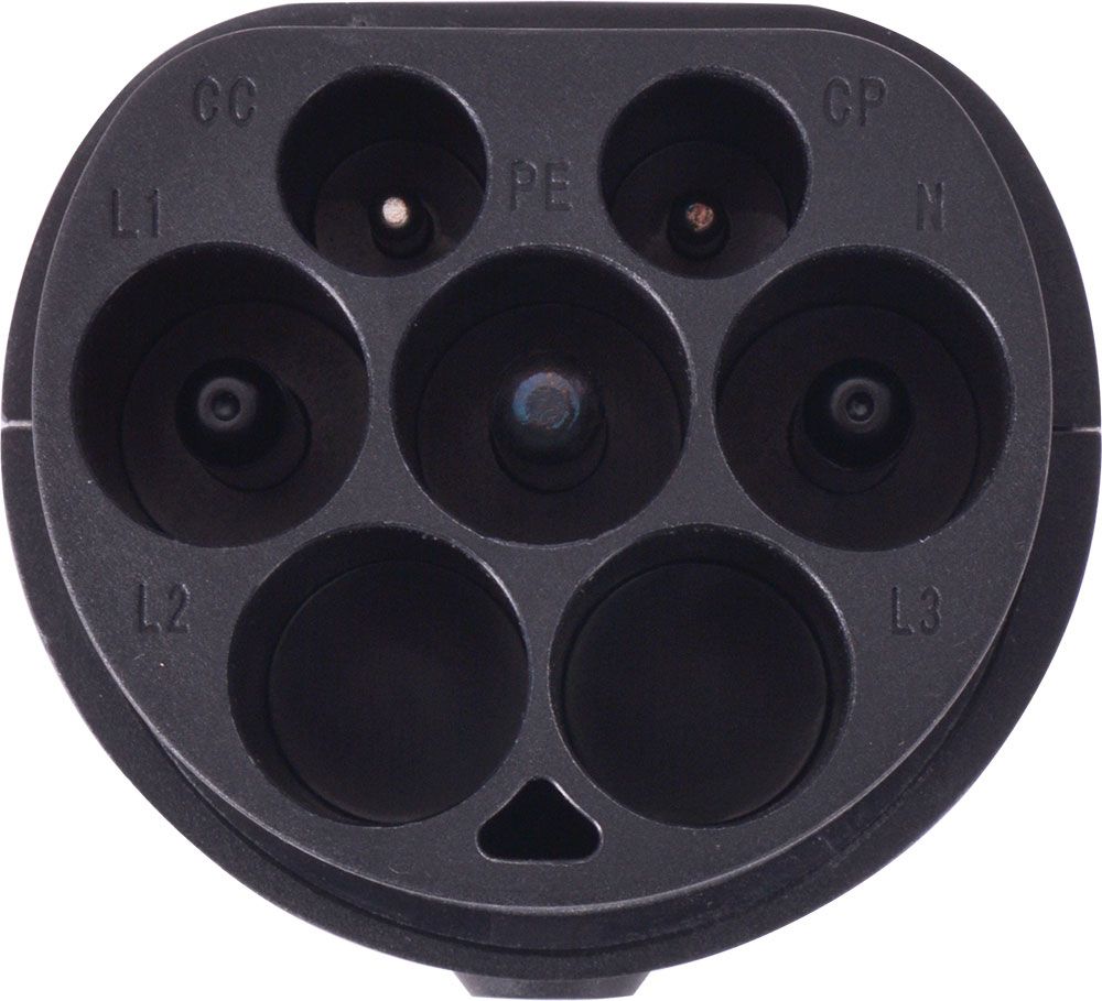 Перехідник e.charge.adapter.T2-GBT-1 із Т2 на GBT, моноліт, 32А, 1 фаза