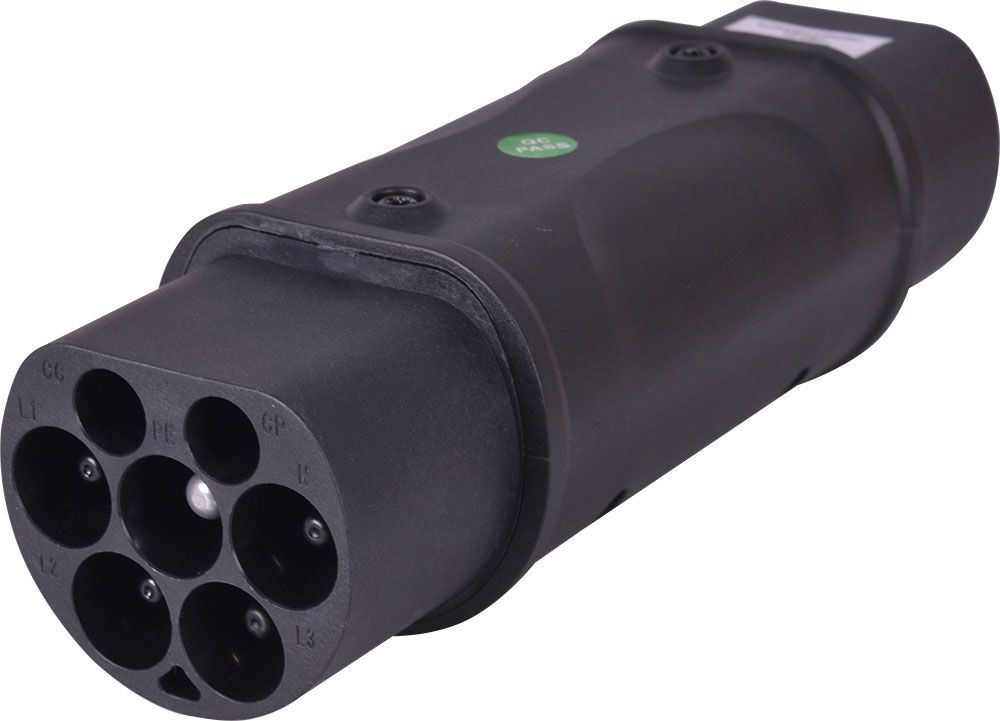 Перехідник e.charge.adapter.T2-GBT-3 із Т2 на GBT, моноліт, 32А, 3 фази