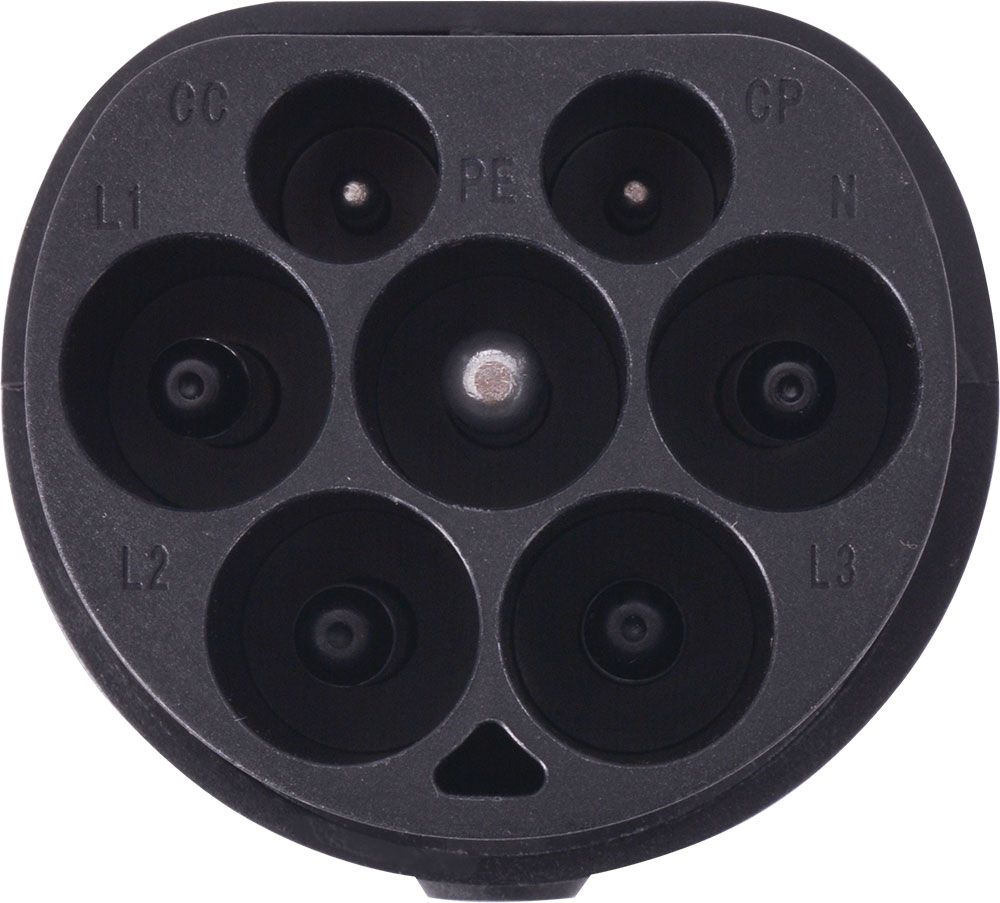 Перехідник e.charge.adapter.T2-GBT-3 із Т2 на GBT, моноліт, 32А, 3 фази