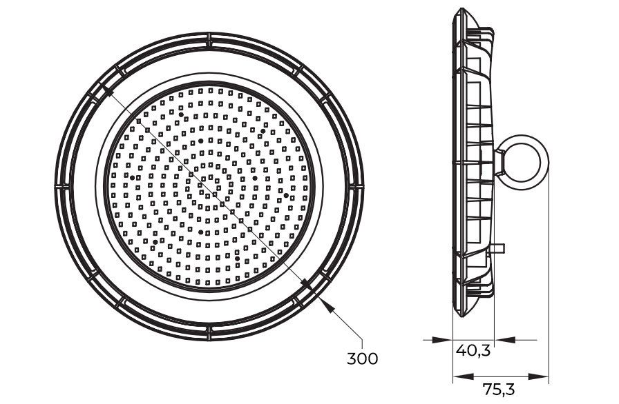 Светильник светодиодный подвесной e.LED.ufo.stand.150.6500, 150Вт, 6500К, IP65