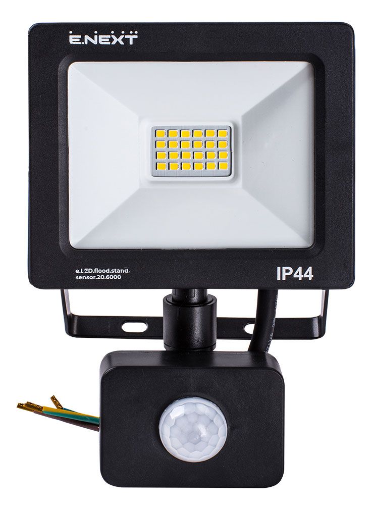 Прожектор світлодіодний з датчиком руху e.LED.flood.stand.sensor.20.6000, 20Вт, 6000К