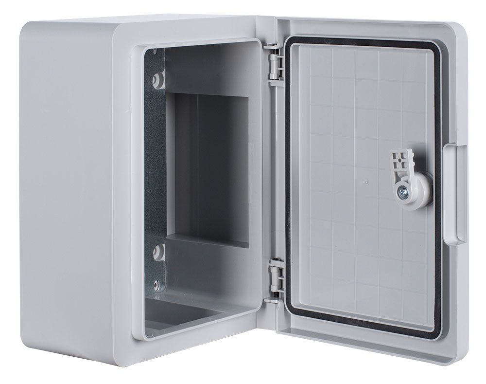 Корпус з ABS-пластику e.plbox.pro.p.28.21.13 з непрозорими дверцятами 280х210х130мм ІР65