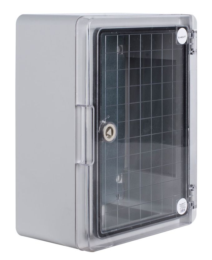 Корпус из ABS-пластика e.plbox.pro.p.28.21.13.tr с прозрачной дверцей 280х210х130мм ІР65