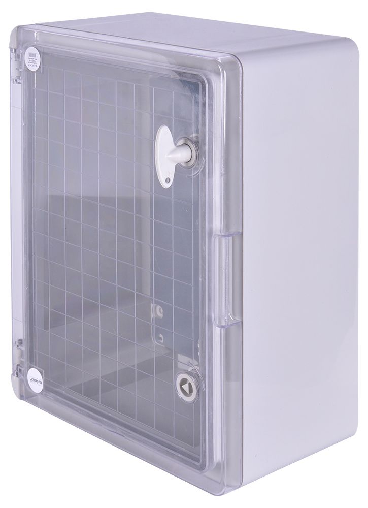 Корпус з ABS-пластику e.plbox.pro.p.40.30.17.tr з прозорими дверцятами 400x300x170мм ІР65