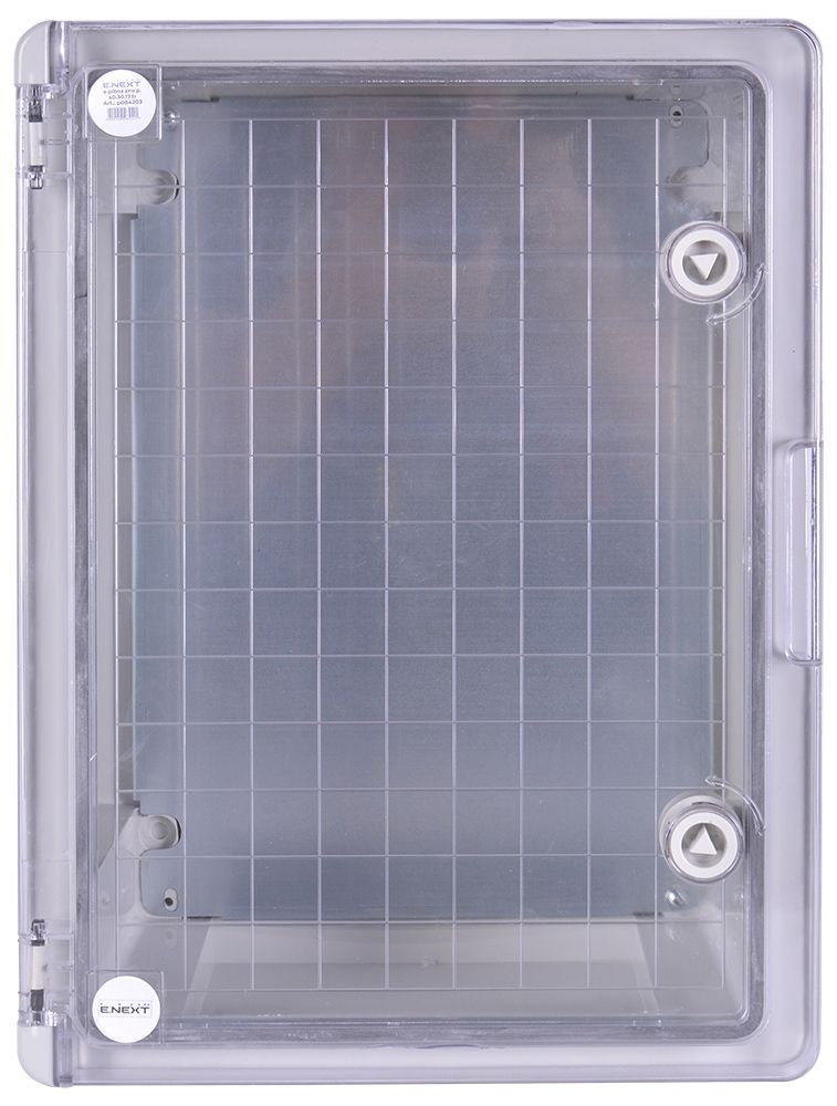 Корпус з ABS-пластику e.plbox.pro.p.40.30.17.tr з прозорими дверцятами 400x300x170мм ІР65