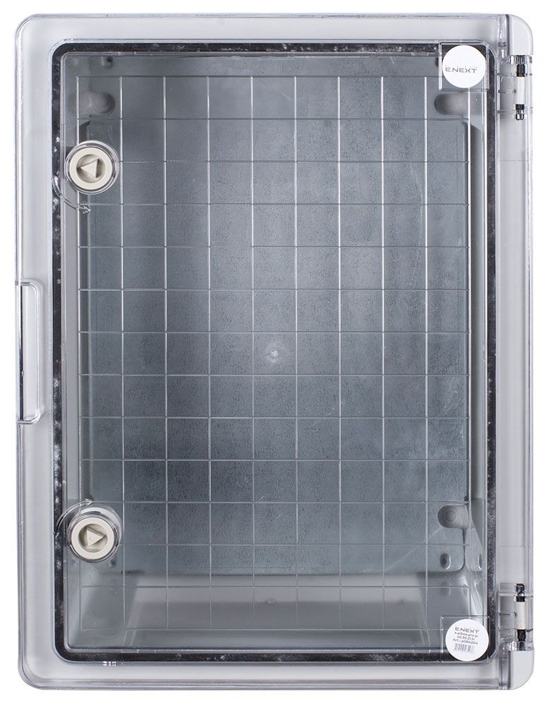 Корпус з ABS-пластику e.plbox.pro.p.40.30.21.tr з прозорими дверцятами 400x300x210мм ІР65