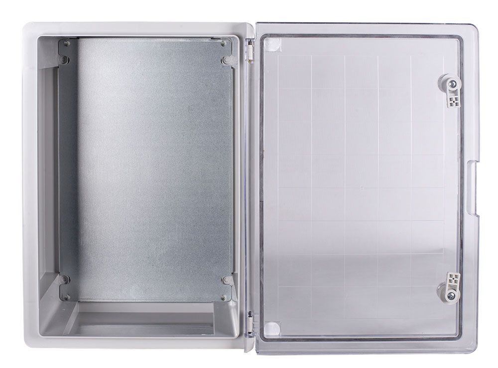 Корпус з ABS-пластику e.plbox.pro.p.50.35.22.tr з прозорими дверцятами 500x350x220мм ІР65