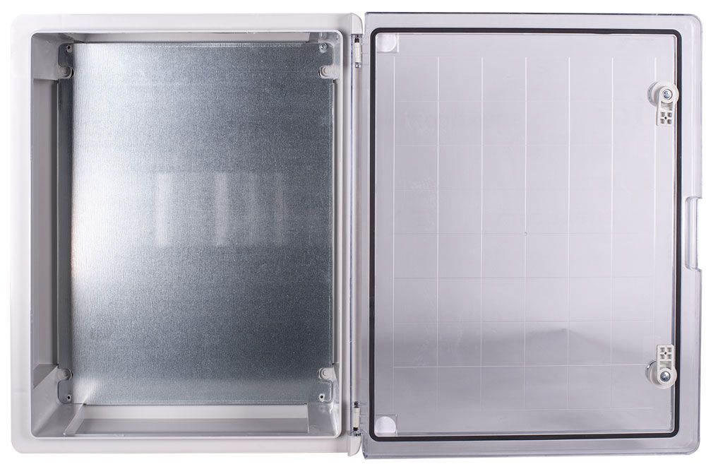 Корпус з ABS-пластику e.plbox.pro.p.50.40.18.tr з прозорими дверцятами 500x400x180мм ІР65