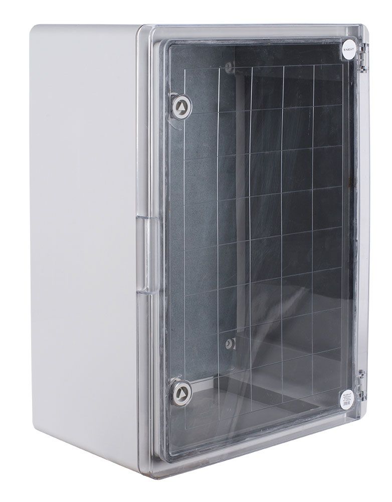 Корпус з ABS-пластику e.plbox.pro.p.70.50.25.tr з прозорими дверцятами 700x500x250мм ІР65