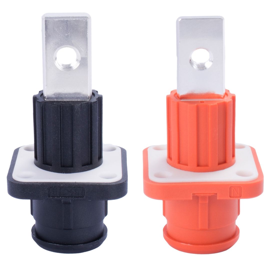 Клеми прохідні для акумуляторів e.tc.dc.industrial.130 помаранчева та чорна 130 А