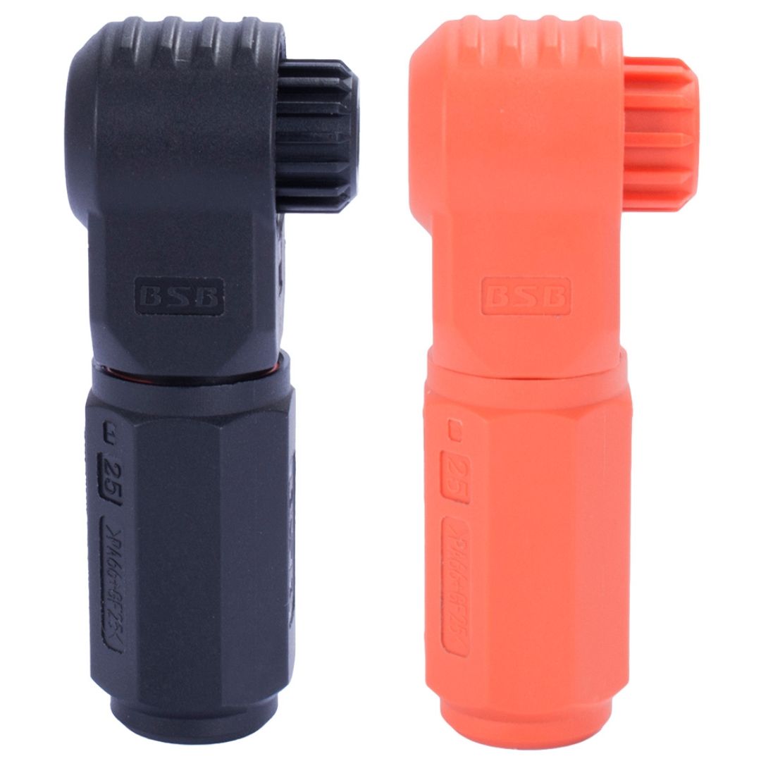 Клеми прохідні для акумуляторів e.tc.dc.industrial.130 помаранчева та чорна 130 А