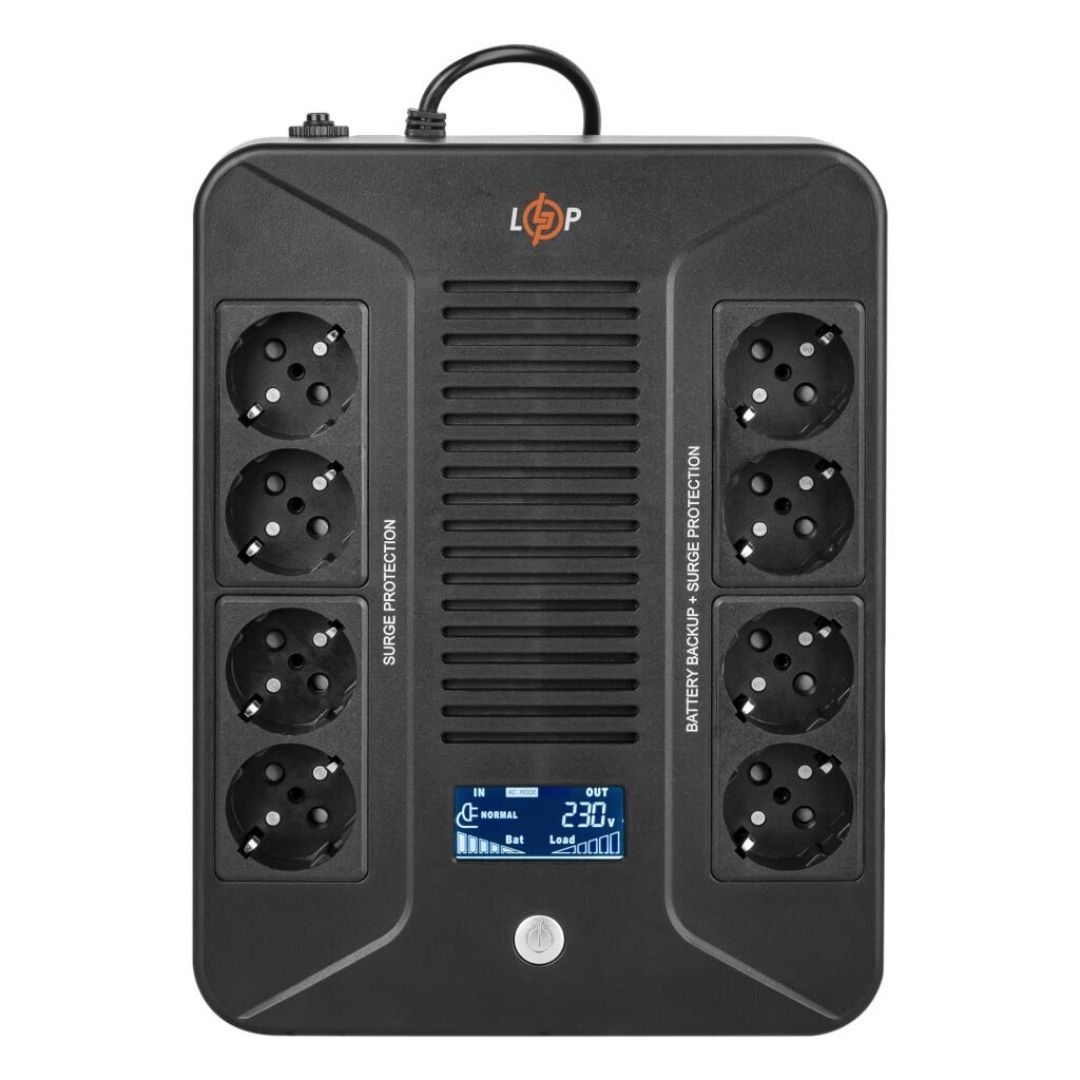Джерело безперебійного живлення (ДБЖ) LP-UL1000VA-8PS (600Вт)