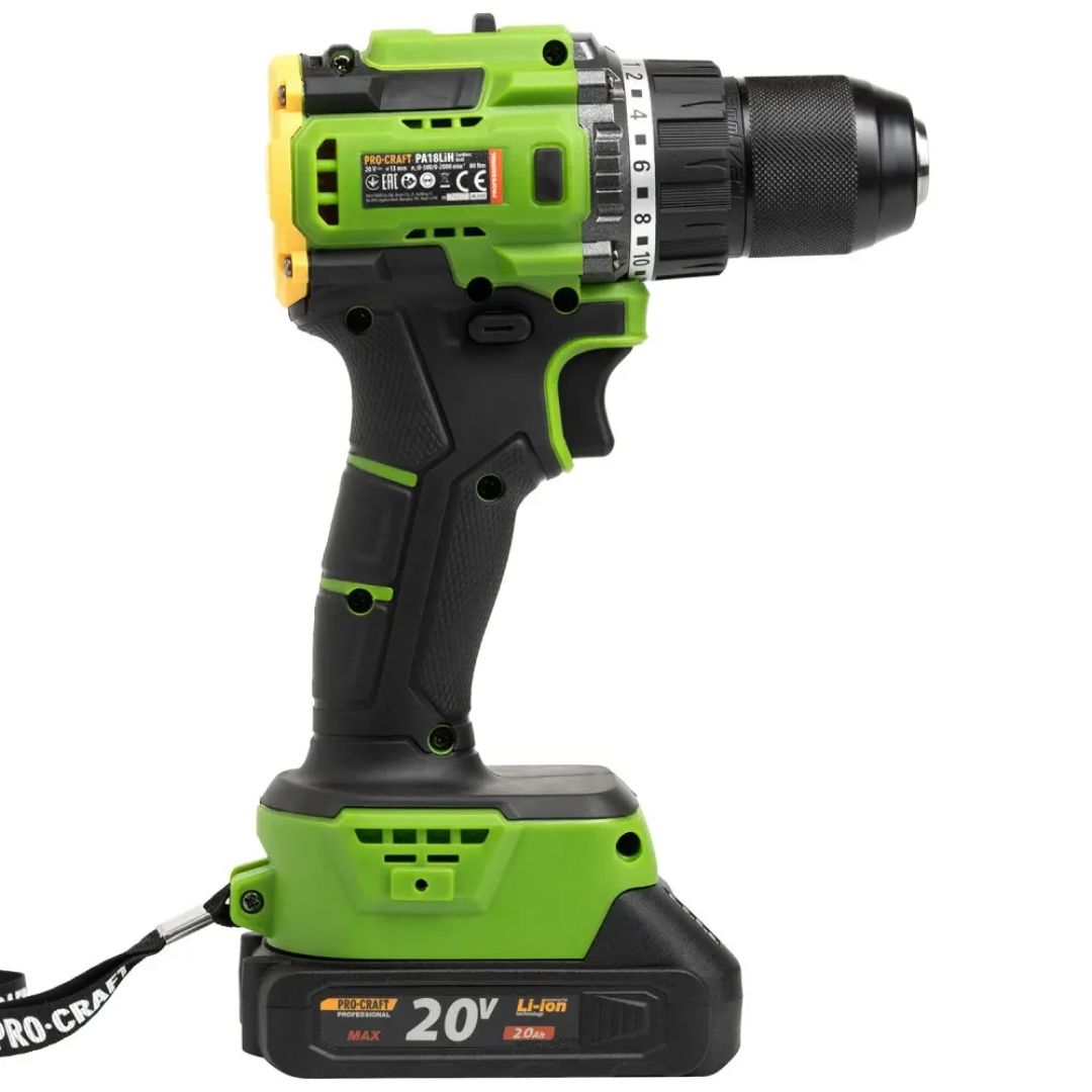 Шуруповерт Procraft PA18LiH DFR (з 1 акб і зп).