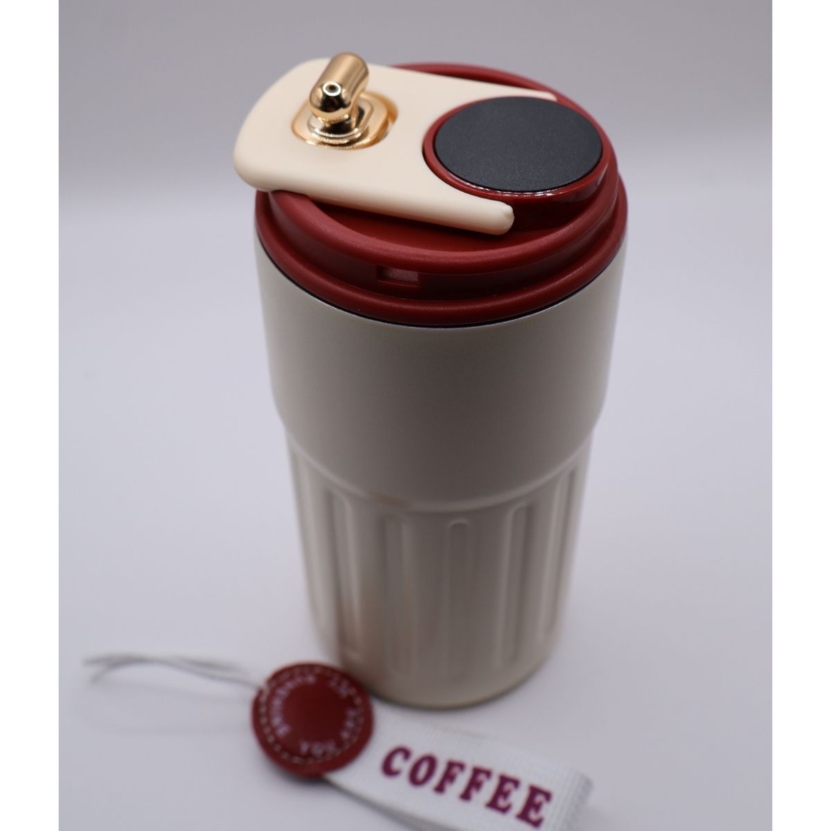 Термокружка 316 із нержавіючої сталі з LED-дисплеєм температури, 450 мл, червона