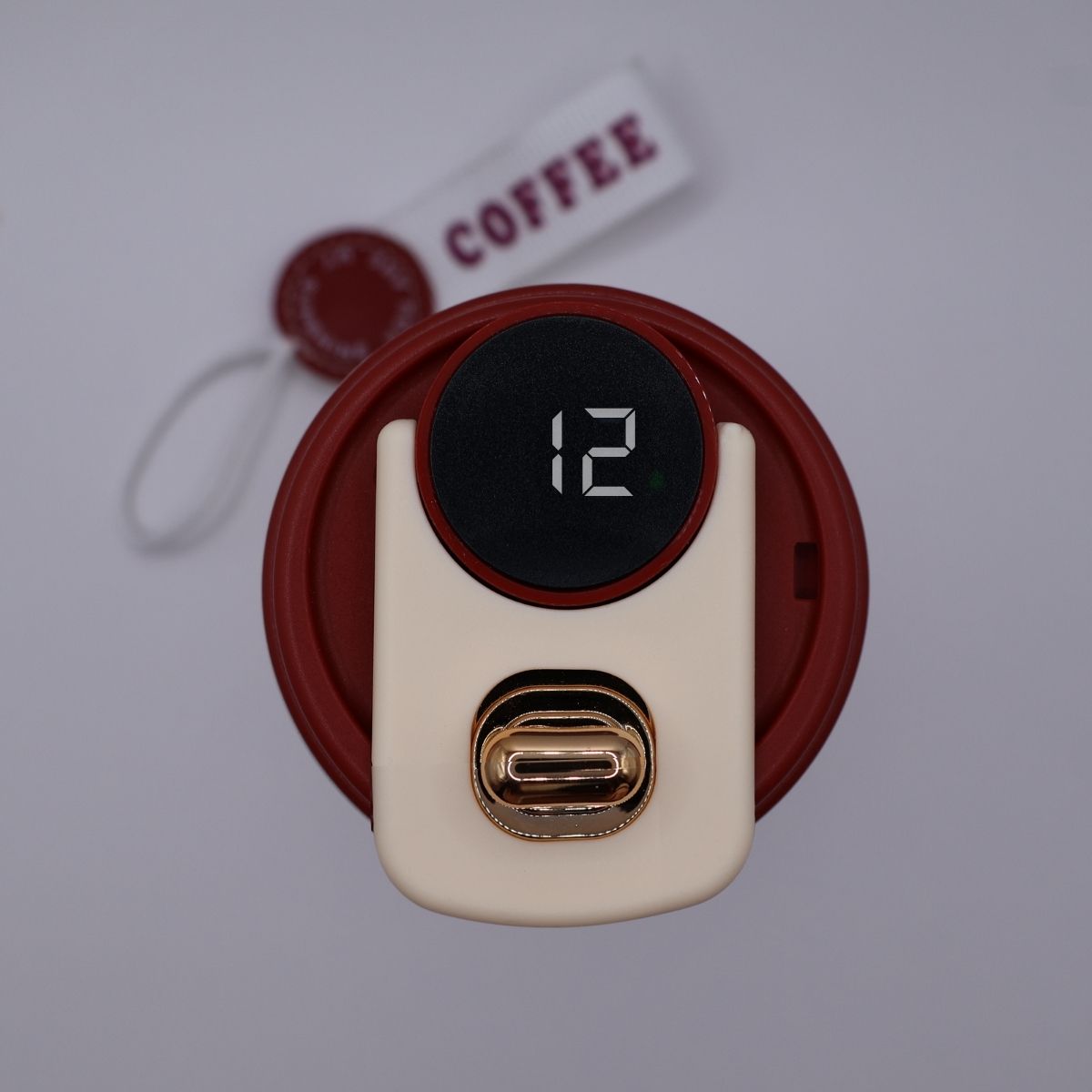 Термокружка 316 із нержавіючої сталі з LED-дисплеєм температури, 450 мл, червона