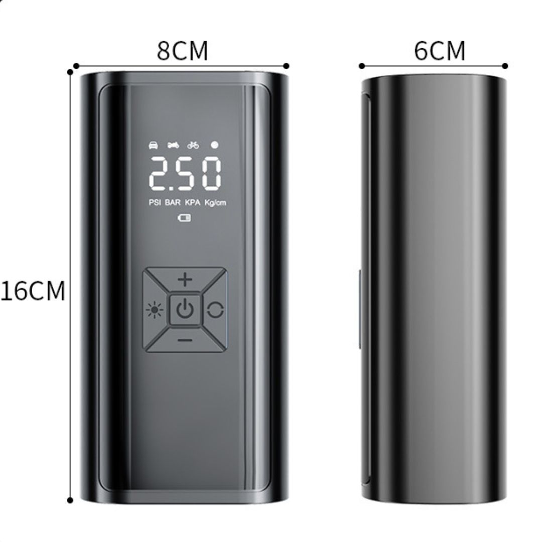 Портативний автомобільний насос 12В із інтелектуальним бездротовим цифровим дисплеєм