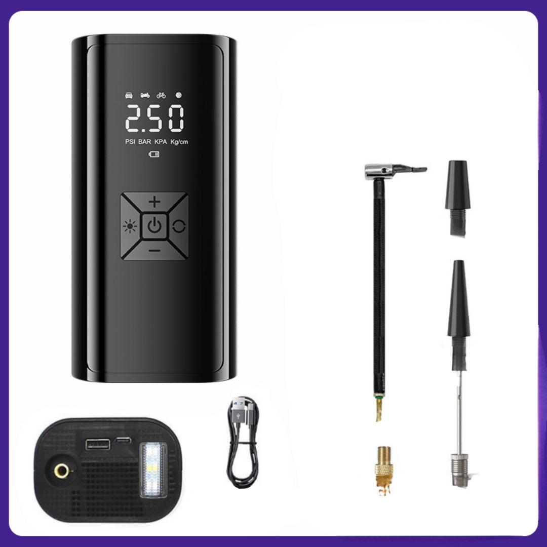 Портативний автомобільний насос 12В із інтелектуальним бездротовим цифровим дисплеєм