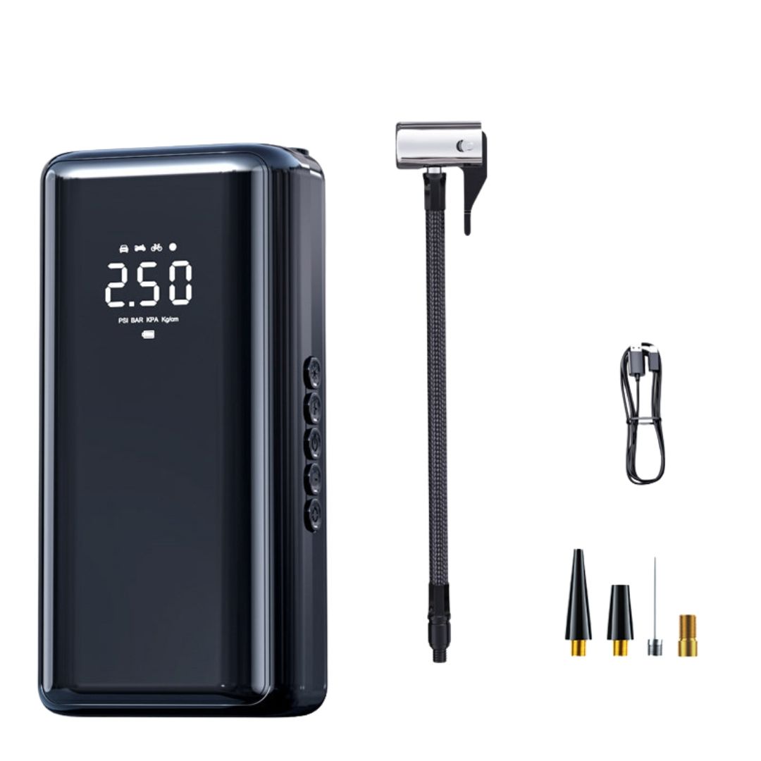 Портативний автомобільний компресор CRGR_210 120W з павербанком 5400 мАг