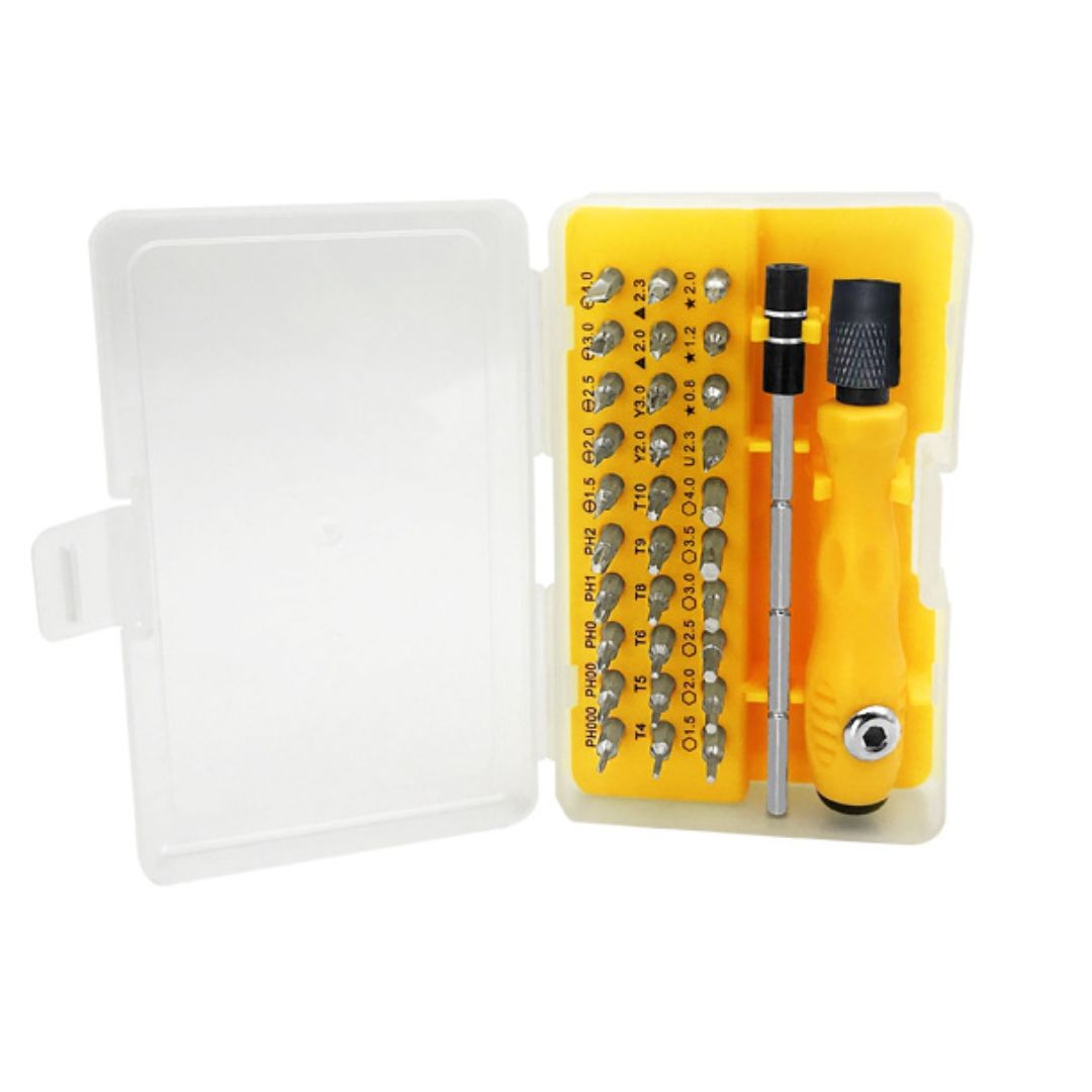 Багатофункціональний набір викруток 32 в 1, жовтий