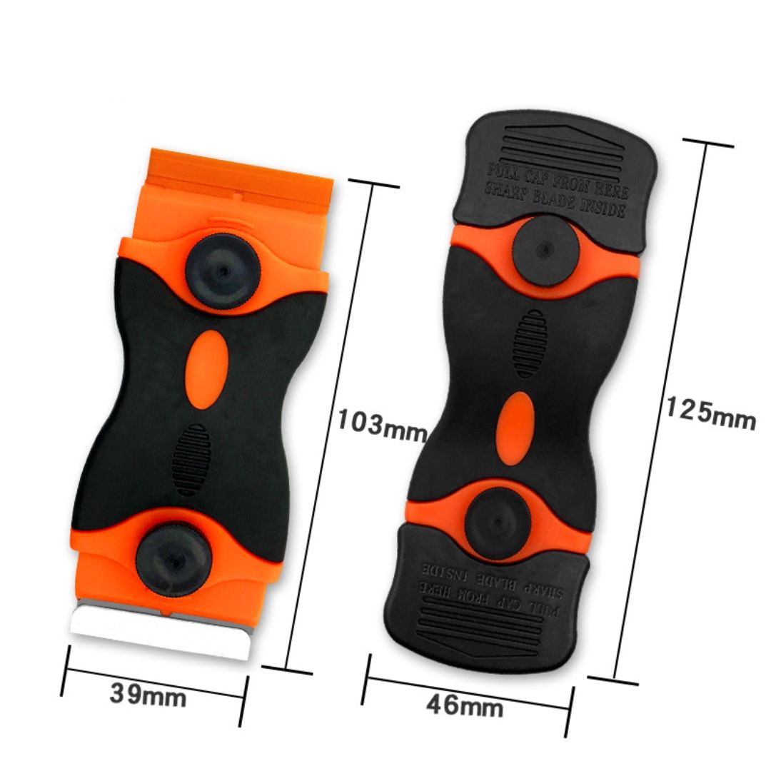 Двосторонній скребок для видалення клею та плівки, синій