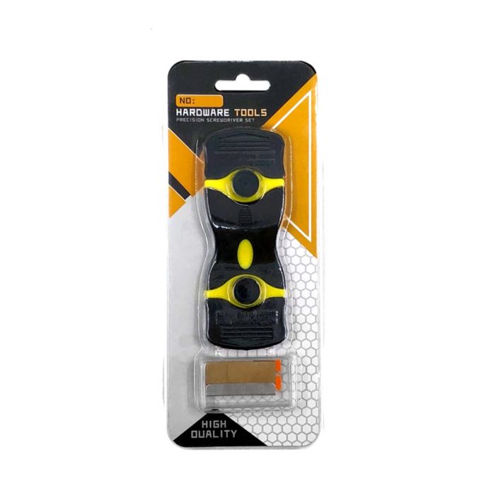 Двусторонний скребок для удаления клея и пленки, желтый