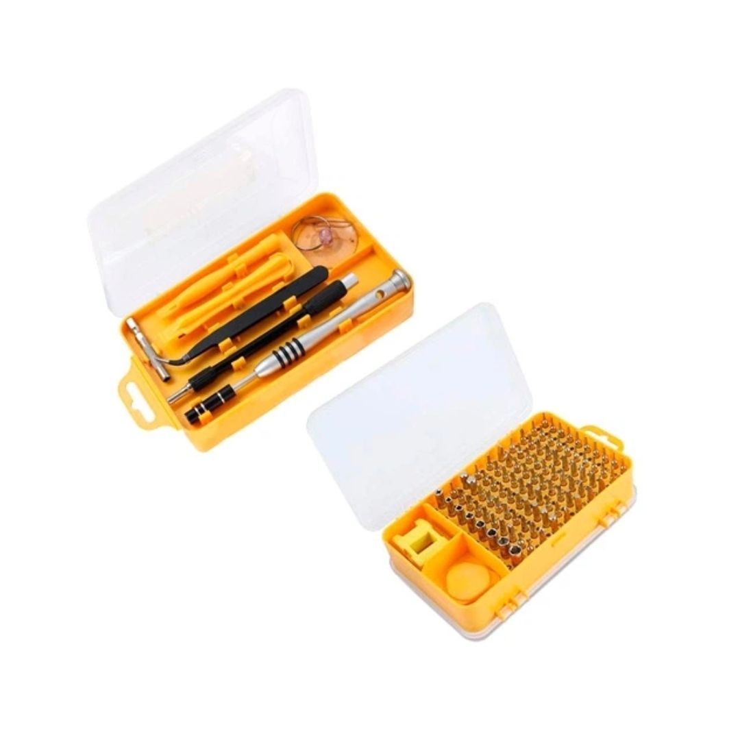 Набір прецизійних викруток 115 в 1 для ремонту телефонів, ноутбуків і електроніки, жовтий