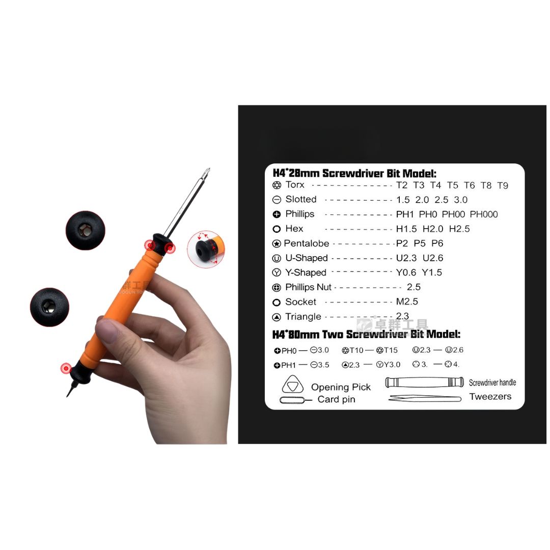 Набір прецизійних викруток 39 в 1 для ремонту телефонів, ноутбуків та електроніки