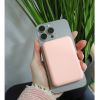 Power Bank 3000 мАг з бездротовою зарядкою, рожевий