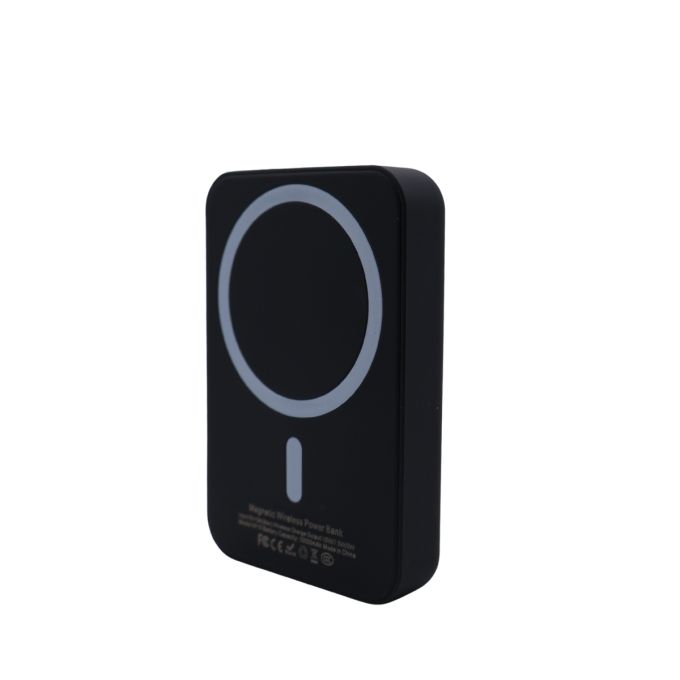 Power Bank 5000 мАг з бездротовою зарядкою, чорний