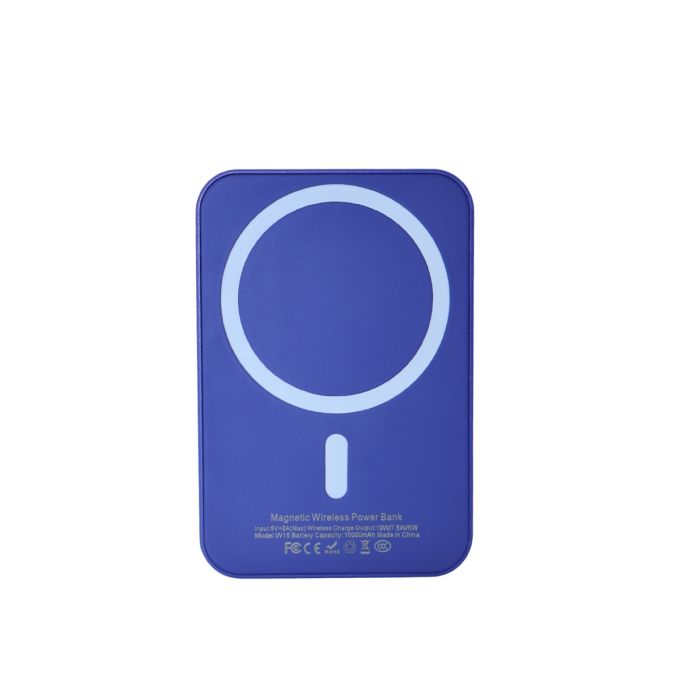 Power Bank 10000 мАг з бездротовою зарядкою, синій