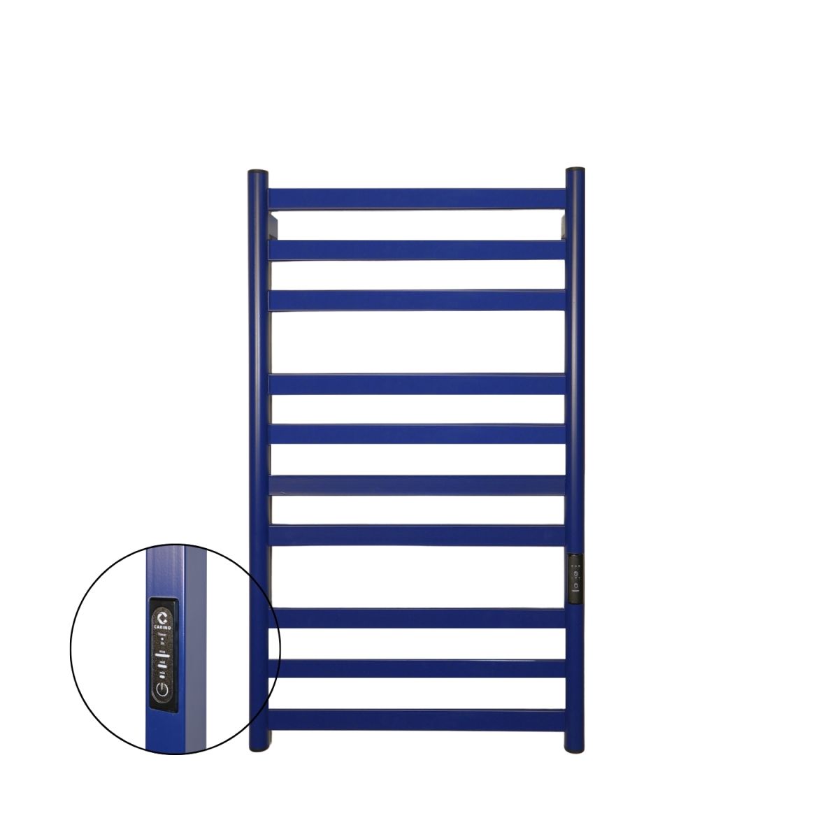 Полотенцесушитель электрический Carino MIA с контроллером Синий сапфир 790*490