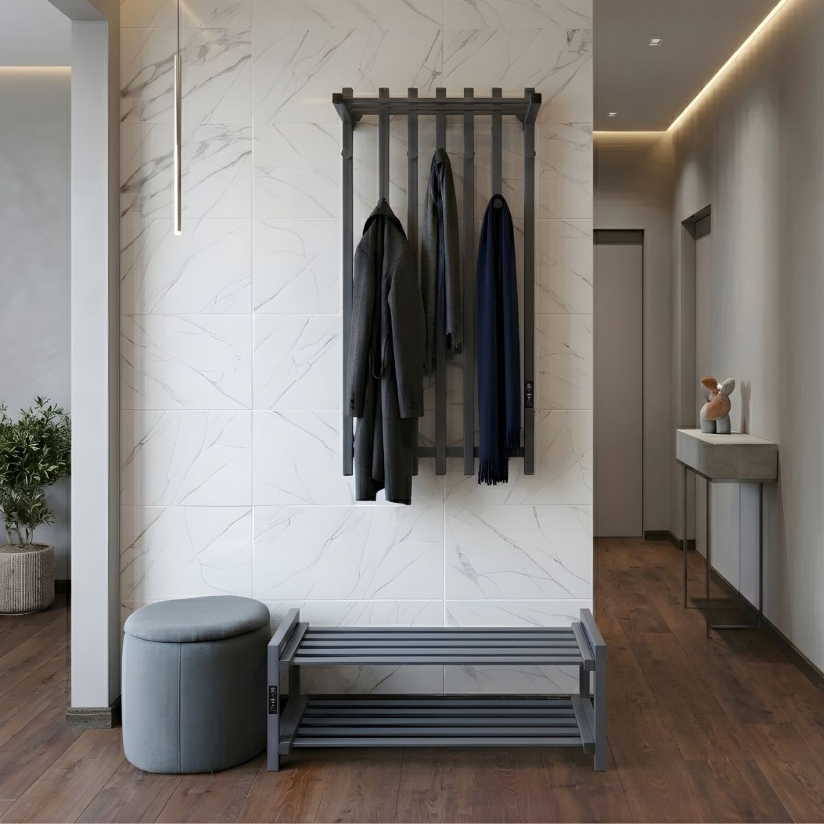 Підставка-сушарка для взуття електрична з контроллером Carino Сірий графіт 1000*300