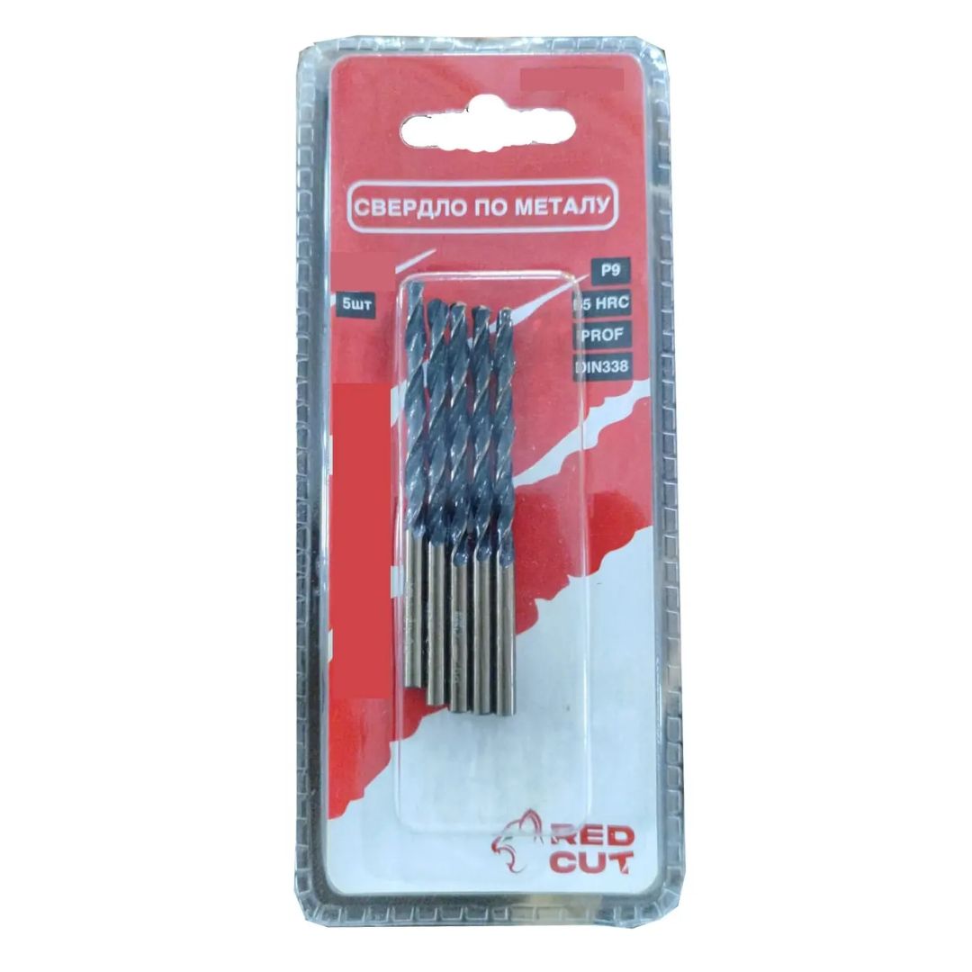 Сверло по металлу Р-9 д. 5,5mm, "Red Cut", 5шт