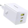 Зарядний пристрій Baseus 2xUSB-C 65W + 1xUSB GaN + cable USB-C to USB-C 100W 1.0m білий(CCGP120202)