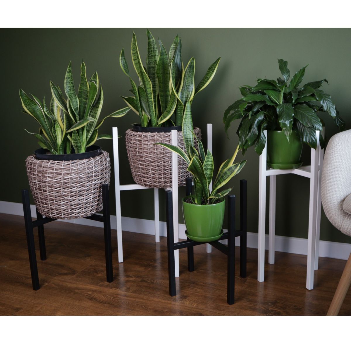 Підставка для квітів Carino Білий глянець 400*25