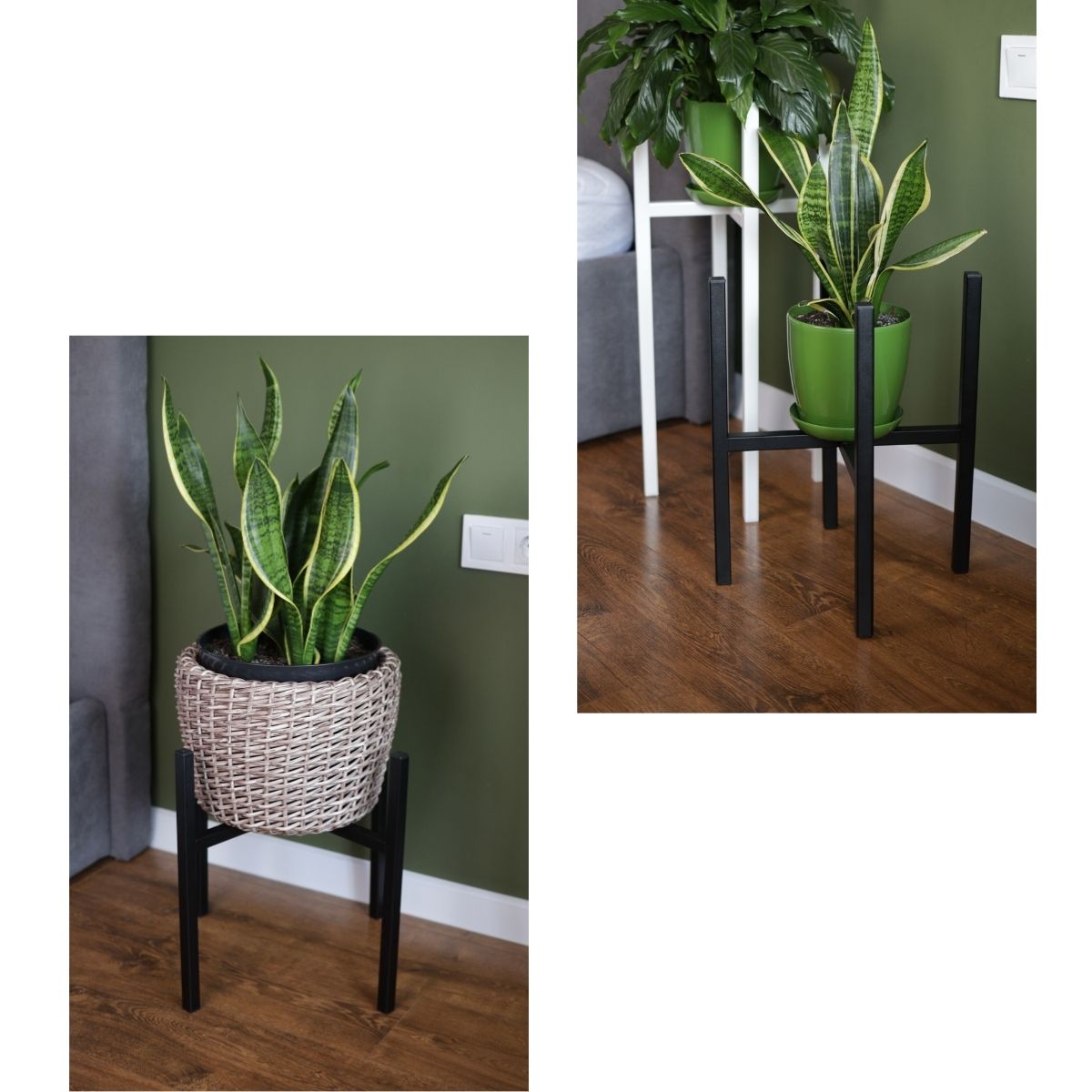 Підставка для квітів Carino Чорний мат 400*25