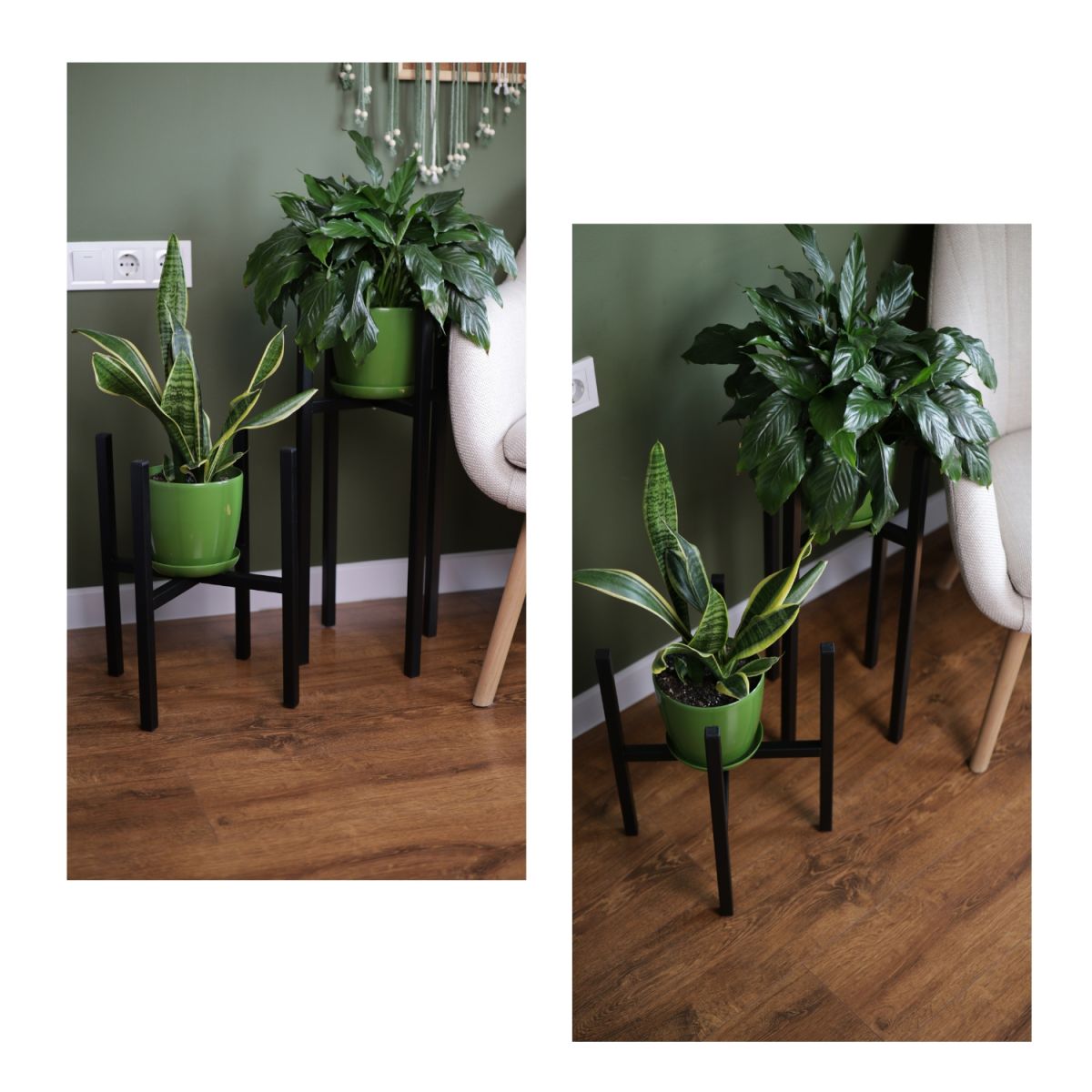 Підставка для квітів Carino Чорний мат 600*30