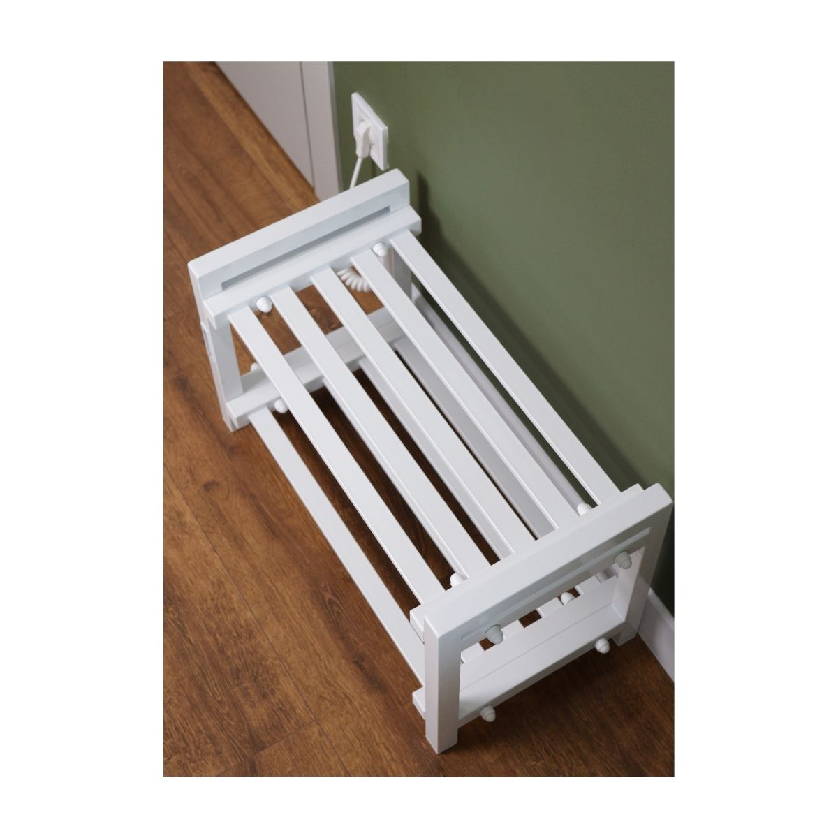 Підставка-сушарка для взуття електрична з контроллером Carino Білий глянець 600*300