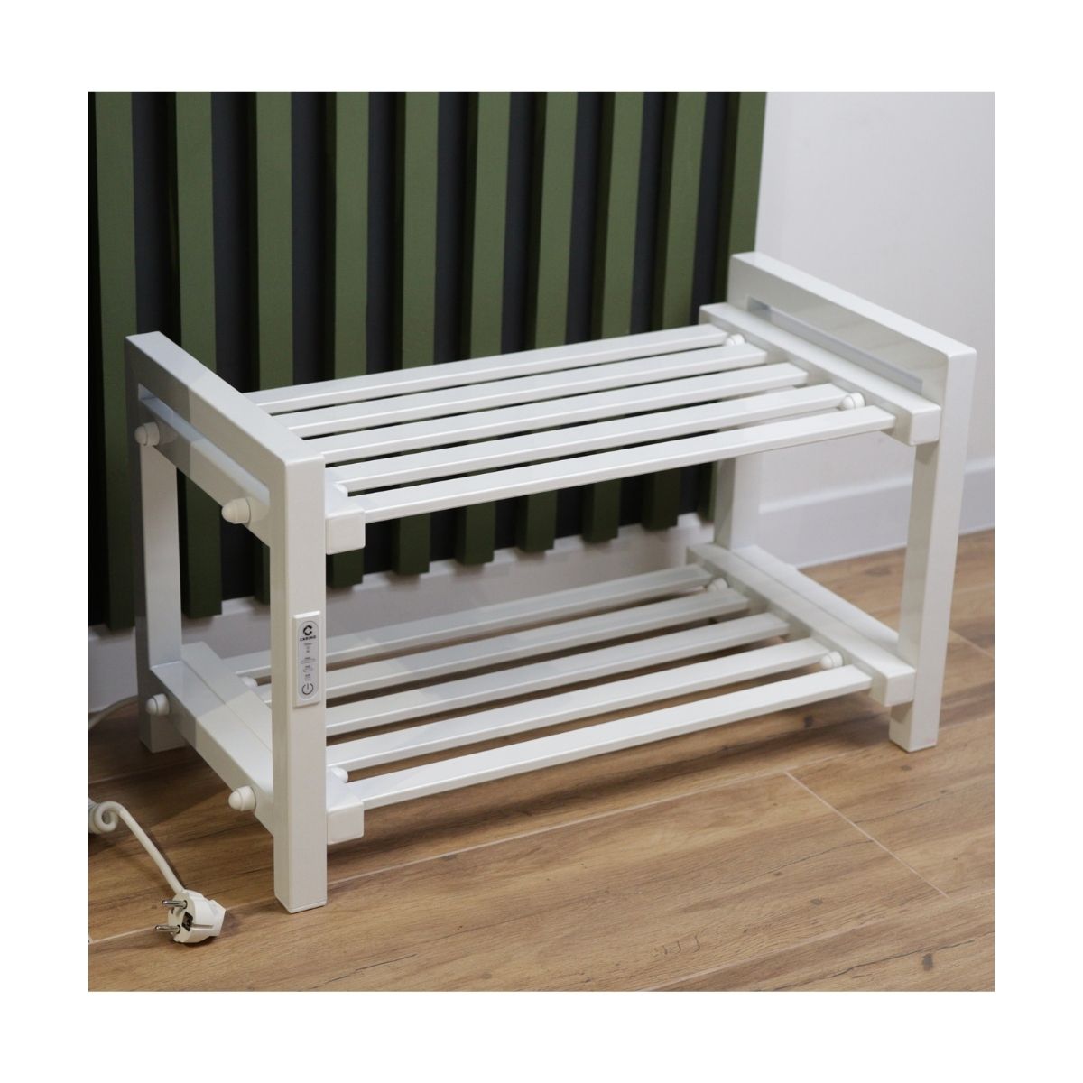 Підставка-сушарка для взуття електрична з контроллером Carino Білий глянець 600*300