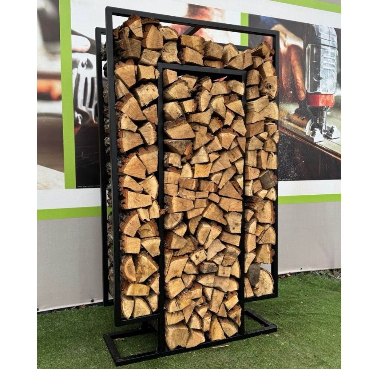 Дровниця MARIA Carino Чорний мат, 1600*900*300