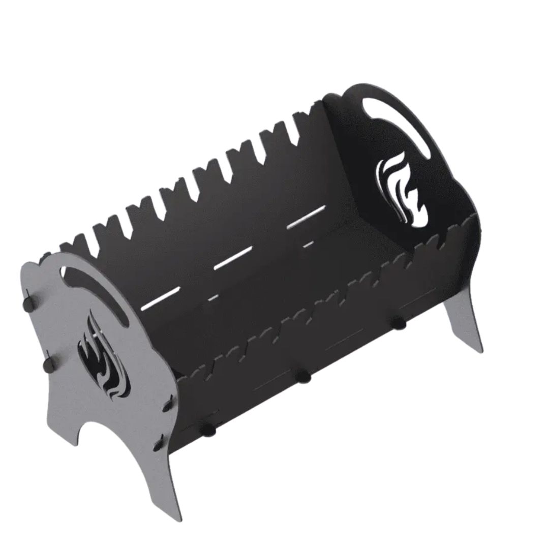 Мангал-гриль Carino Spark Огонь разборной с грилем 500х330х350 мм, металл 3 мм без покрытия