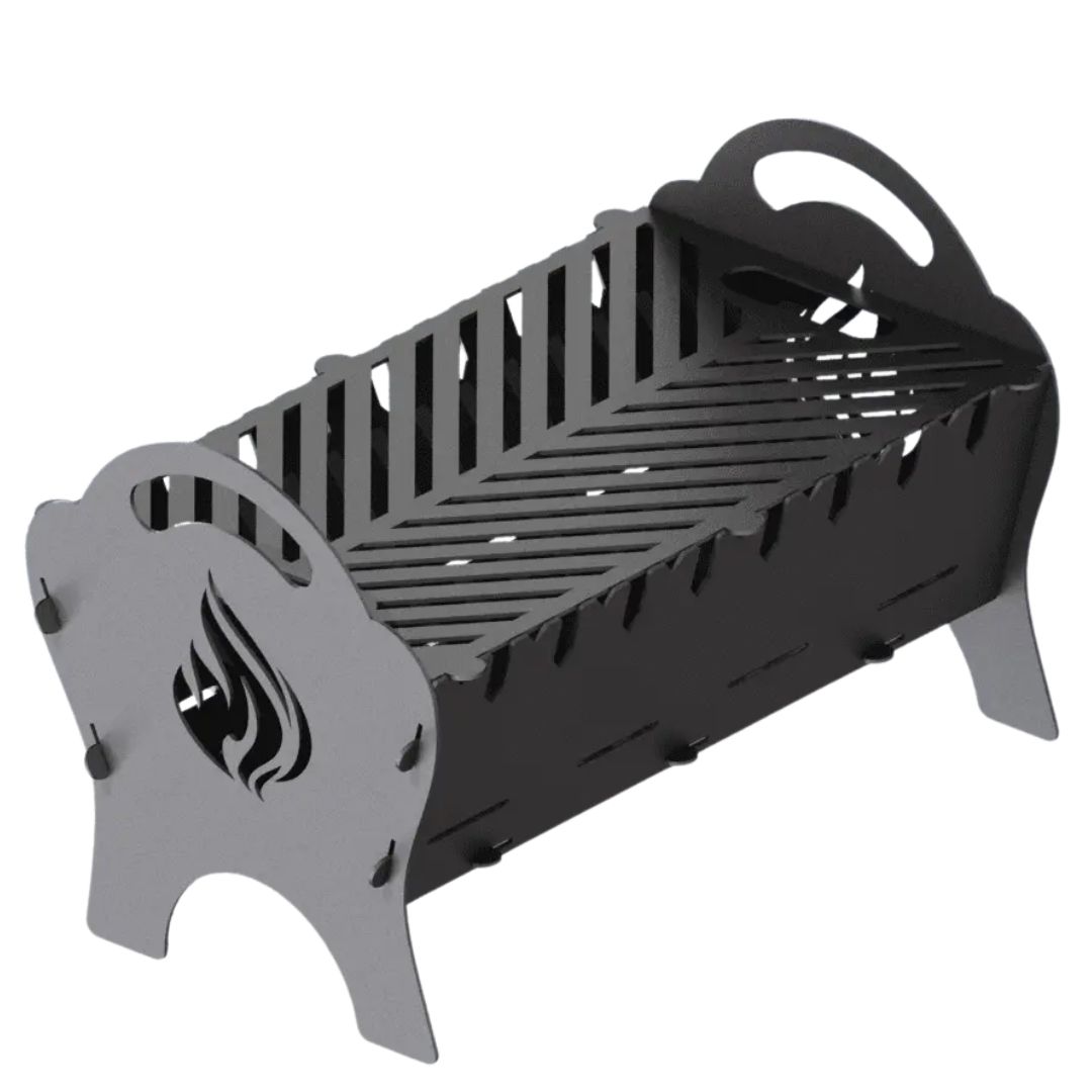 Мангал-гриль Carino Spark Огонь разборной с грилем 500х330х350 мм, металл 3 мм без покрытия