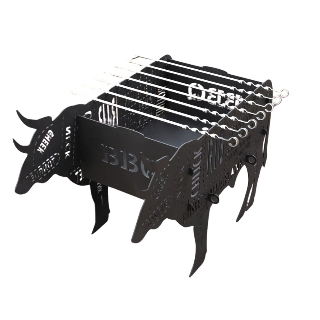 Мангал-гриль Carino розбірний 662х362х366 мм, метал 3 мм без покриття