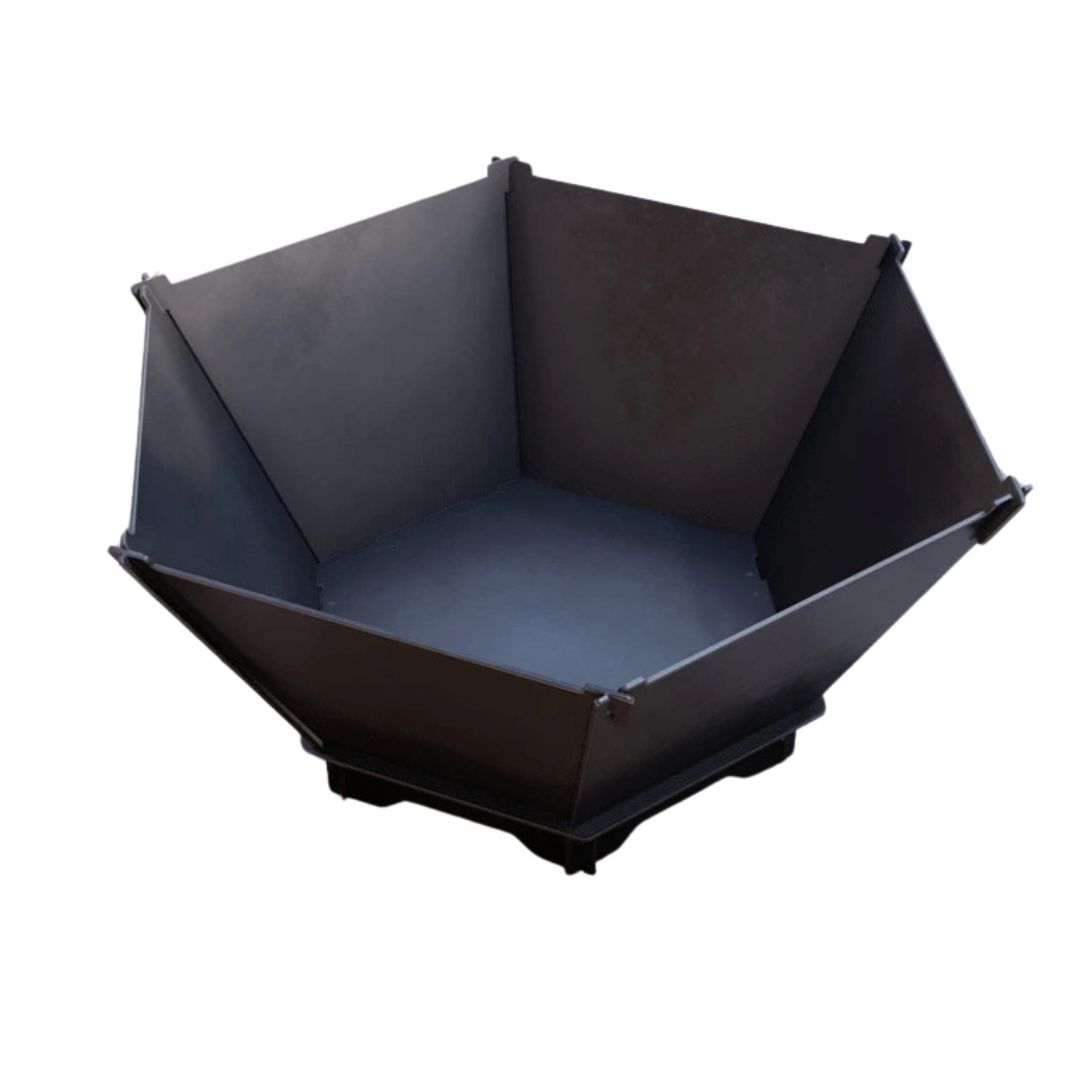 Чаша для вогнища Carino шестигранна розбірна V1 з решіткою гриль 760х707х333 мм, метал 3 мм без покриття