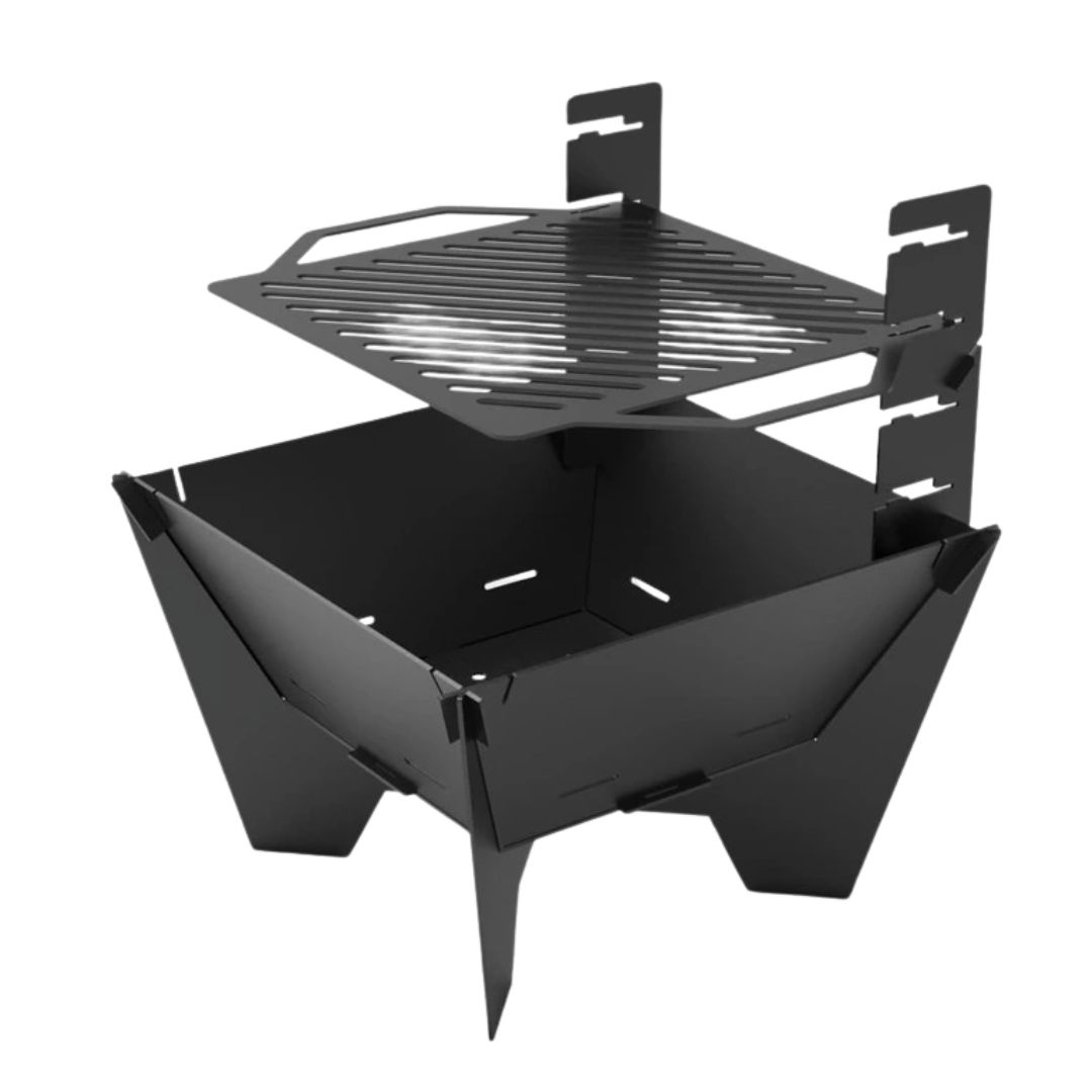 Мангал-гриль Carino квадратний V2 600 мм розбірний 615х615х708 мм, метал 3 мм без покриття